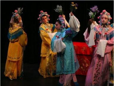 UCI Drama students dance as Flower Spirit in Kun Opera, The Peony Pavilion
